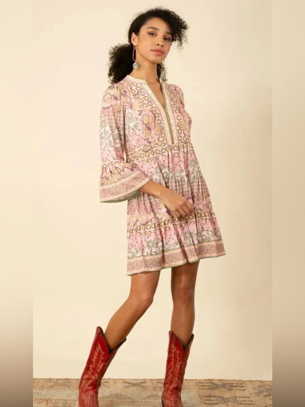 Hale Bob Mabel Jersey Tiered Dress
